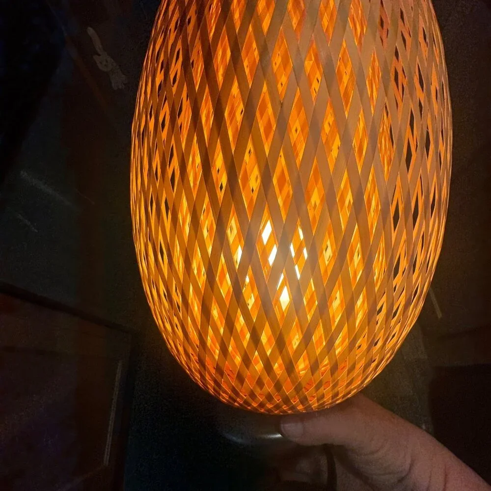 Ikea BOJA Table lamp, bamboo/handmade 16 